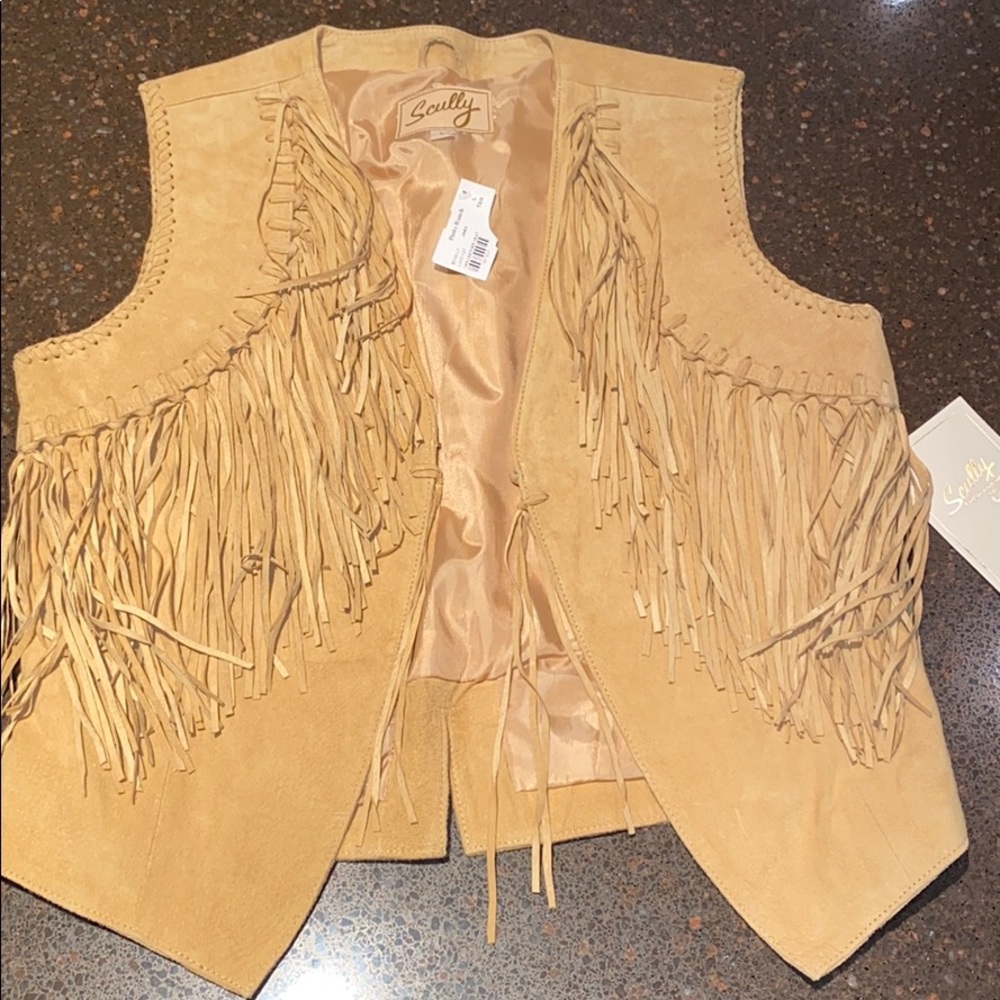 Women’s Scully Vest with Fringe Brand New